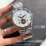 Best Quality Omega Flying Tourbillon White Dial Stainless Steel Watch